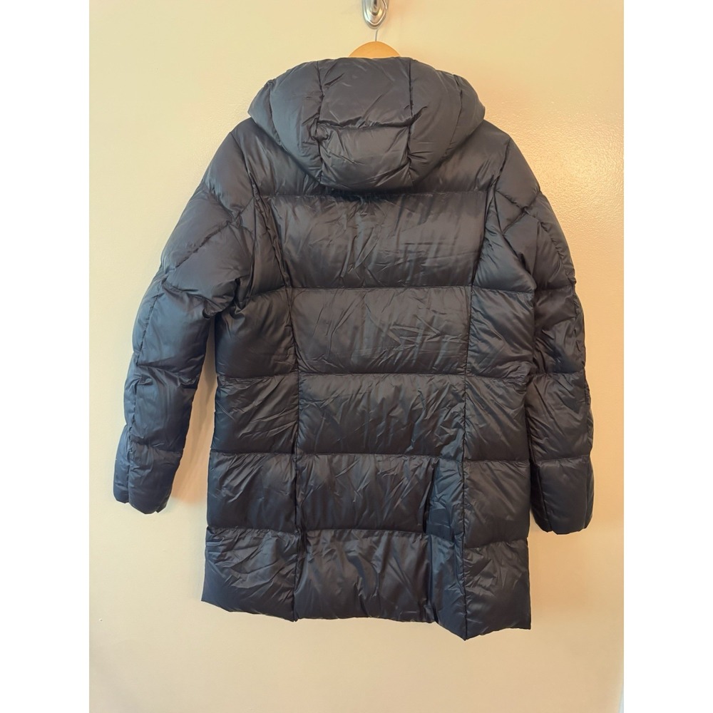 Eddie Bauer Luna Peak Down 550 Fill Parka Womens Large Black Hooded Puffer Coat - Picture 10 of 15